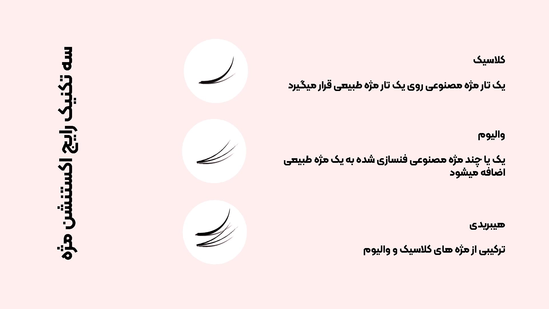 سه تکنیک رایج در اکستنشن مژه 